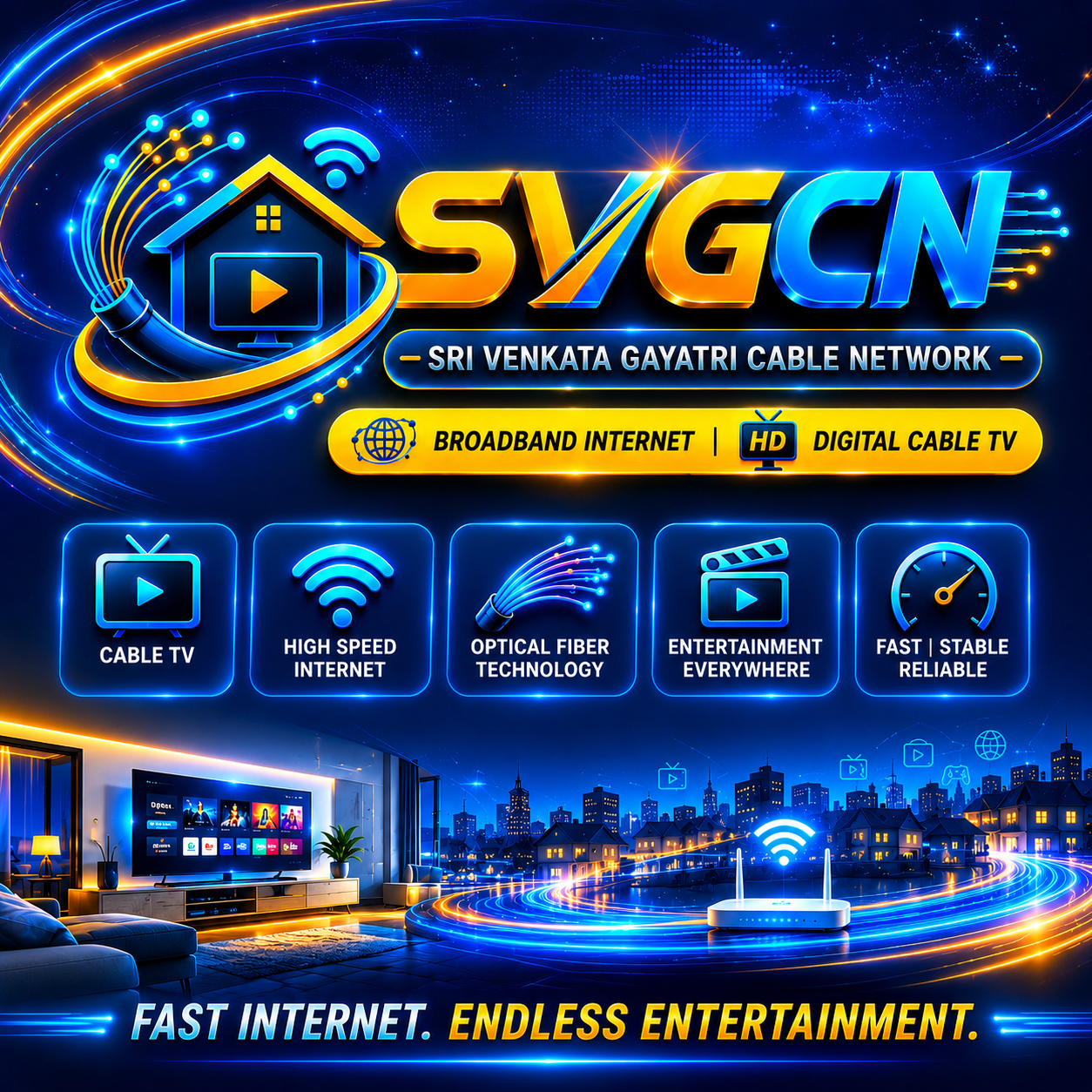 SVGCN broadband internet and digital cable TV connectivity